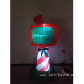 Holiday inflatable lamp Post for Christmas party decoration
